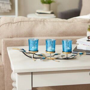 PEACOCK INSPIRED CANDLE TRIO